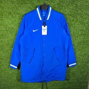 Nike Womens Softball Dugout Jacket Blue Full Zip Parka DC9103-493 Medium NWT